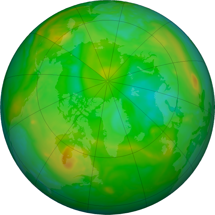 Arctic ozone map for 02 July 2022